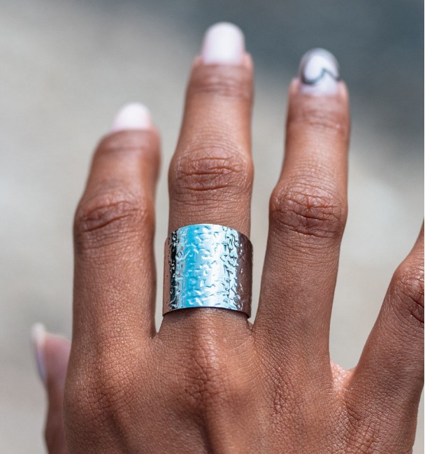 Anillo ancho Lula plateado