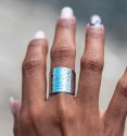 Wide ring Lula silvered