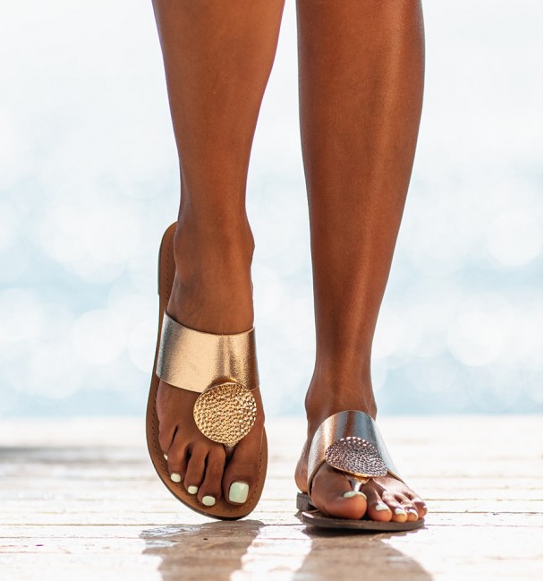 Sandals gold Circle
