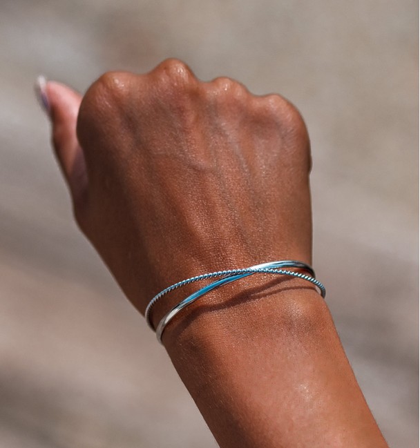 Brazalete Mide plateado