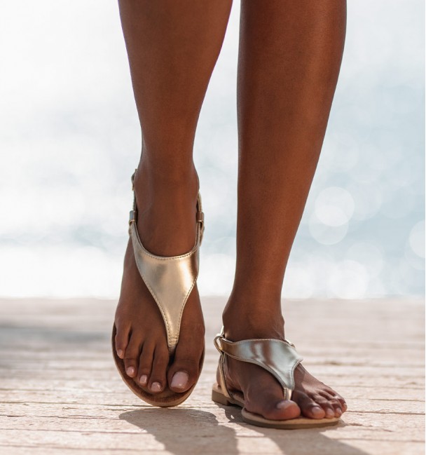 Golden Lola sandals