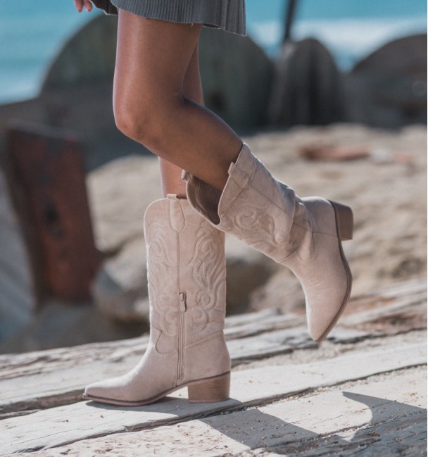 Botas cowboy bege Aila Botas cowboy bege Aila