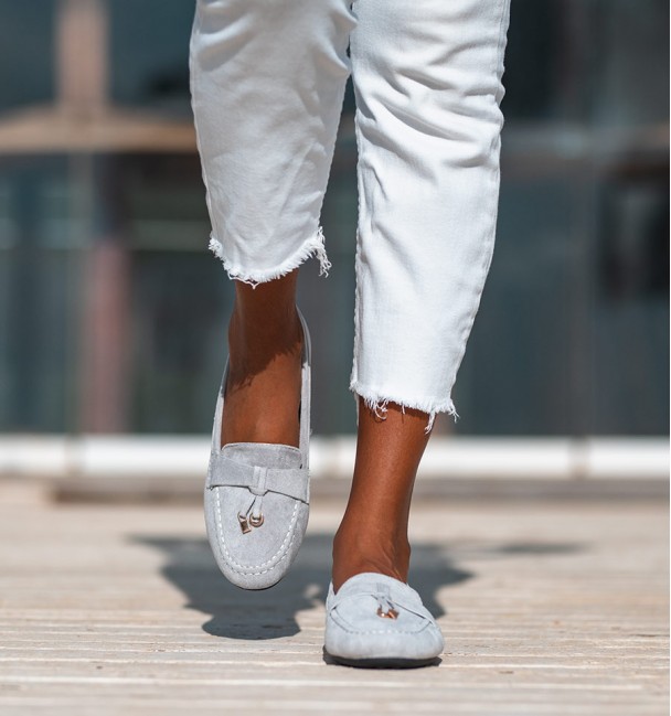 Paris grey loafers