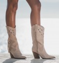 beige cowboy boots Mara