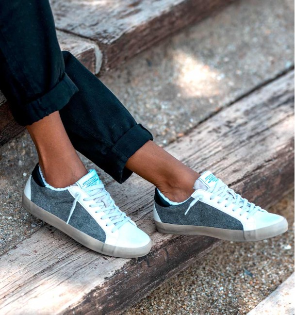 Circle sneakers with lining