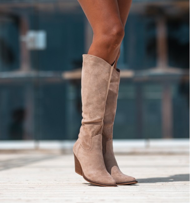 Zaida beige high boot Zaida beige high boot