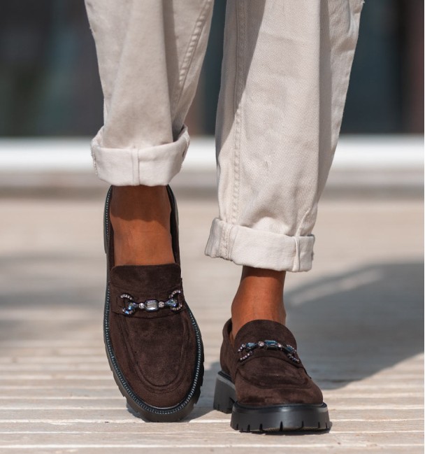 Track loafers brown Cristales