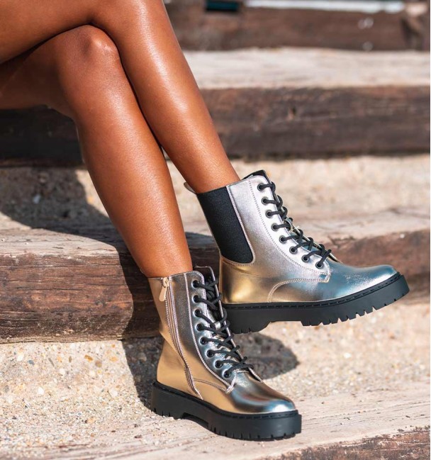 Botas militares doradas Onel