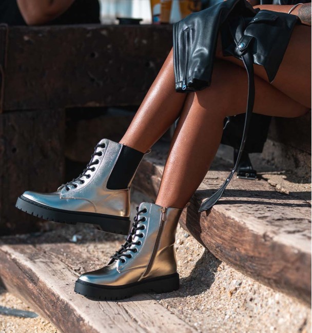 Gold military boots Onel Gold military boots Onel