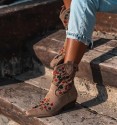 botas beges Flores