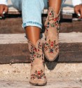 botas beges Flores