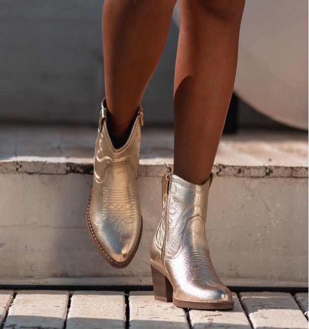 Botines dorados Candela