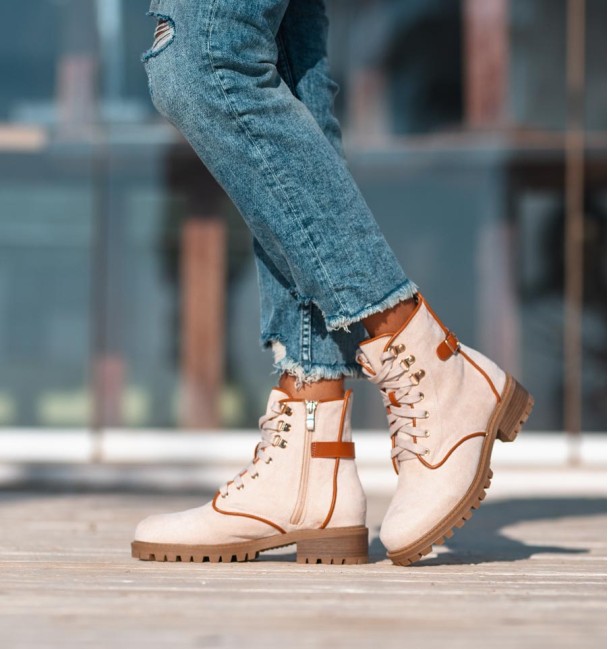 Botas militares beige Alejo