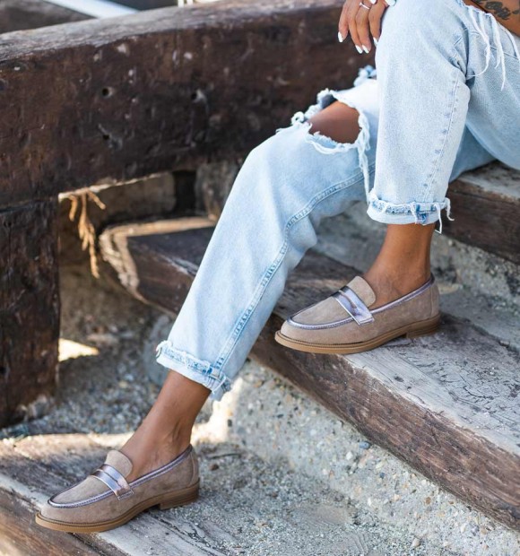 khaki loafers Jimena 2