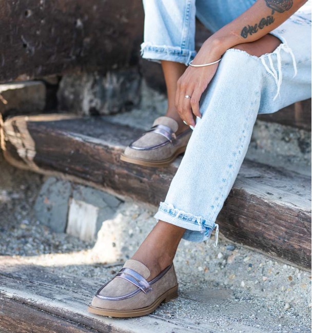 khaki loafers Jimena