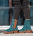 Ankle boots track green Amberes