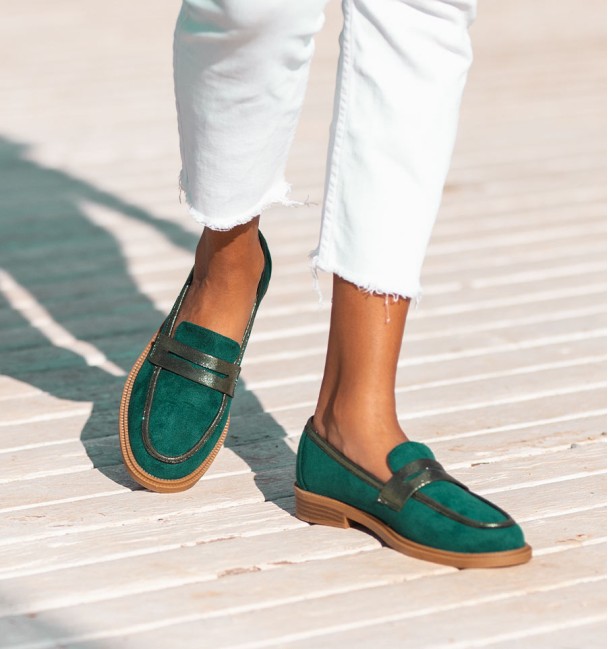 mocassins verde Jimena