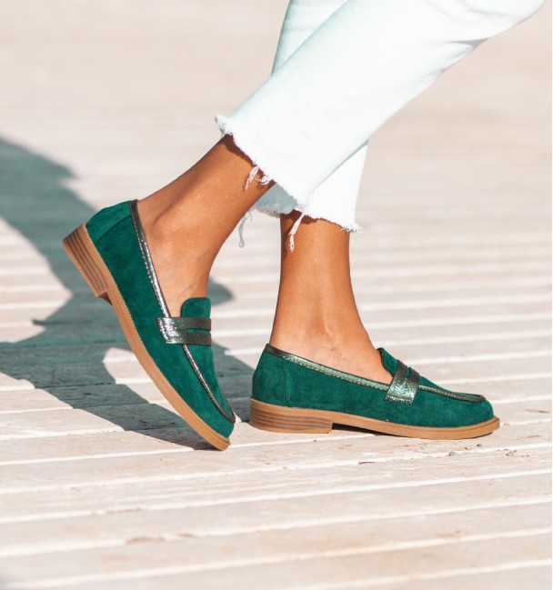 green loafers Jimena green loafers Jimena