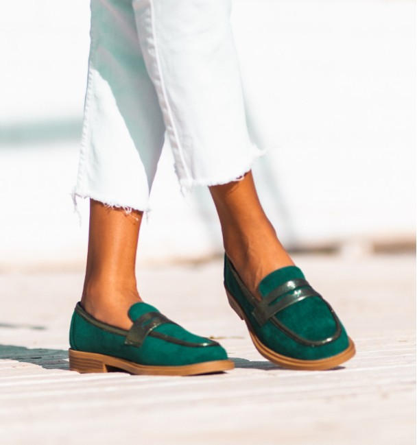mocassins verde Jimena