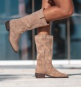 beige camper boots Romina