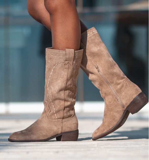 botas beges Romina