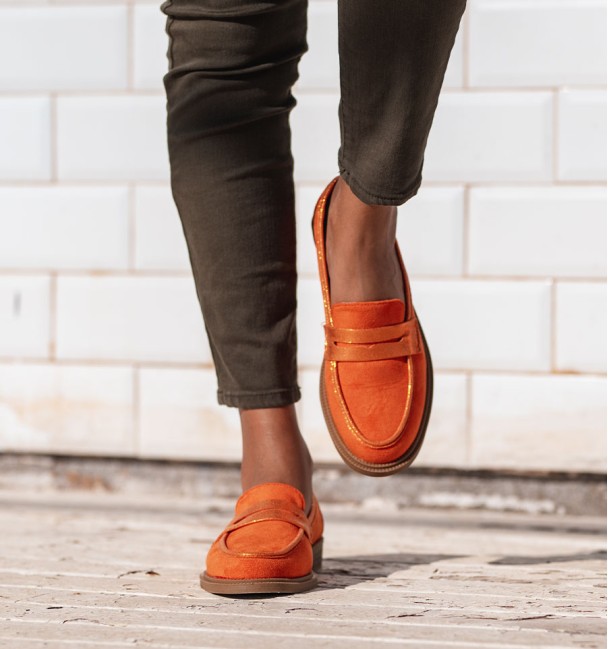 Mocassins laranja Jimena
