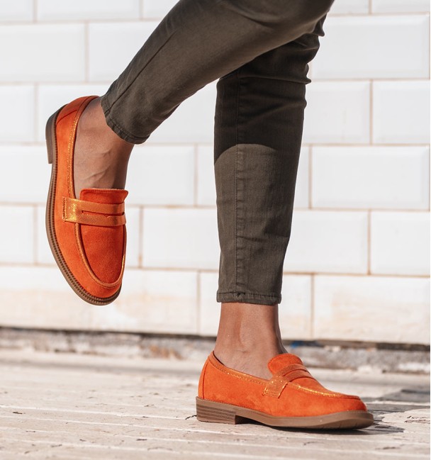 Mocassins laranja Jimena Mocassins laranja Jimena
