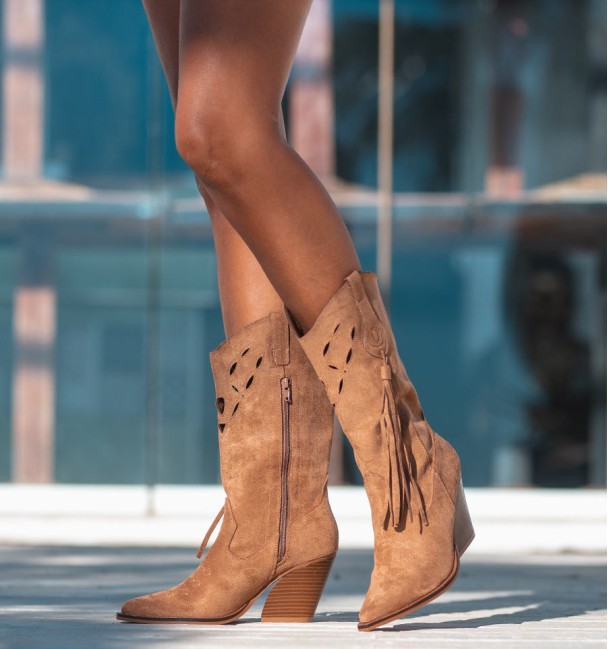 Botas cowboy castanha Mara