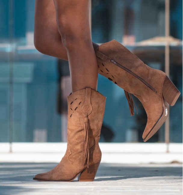 Botas cowboy castanha Mara