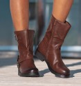 biker brown boots