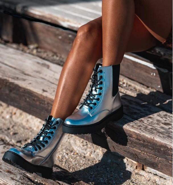 Botas militares prata Onel