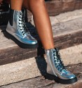 Silver military boots Onel