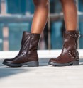 Botas de biker Lukie castanhas