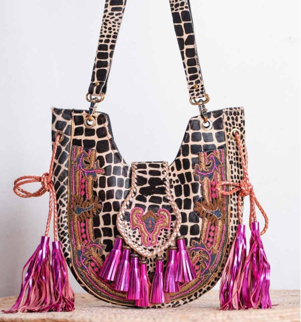 Ethnic purple bag