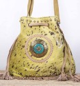 Bolsa de mulher verde hippie chic