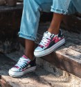 Pink camouflage sneakers