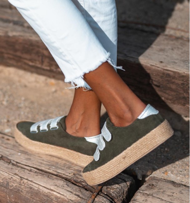 Sapatilhas de velcro verdes