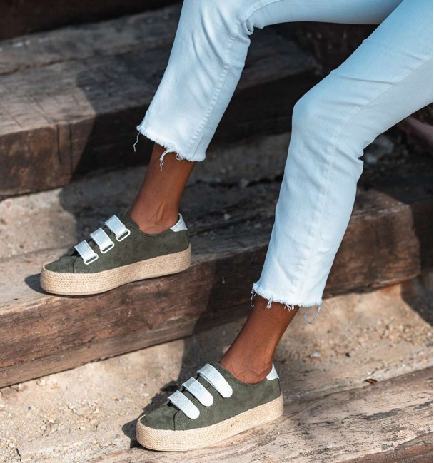 Green velcro trainers Green velcro trainers