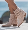 Beige ankle boots