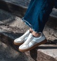 women's combined bamba trainers in leather and split leather