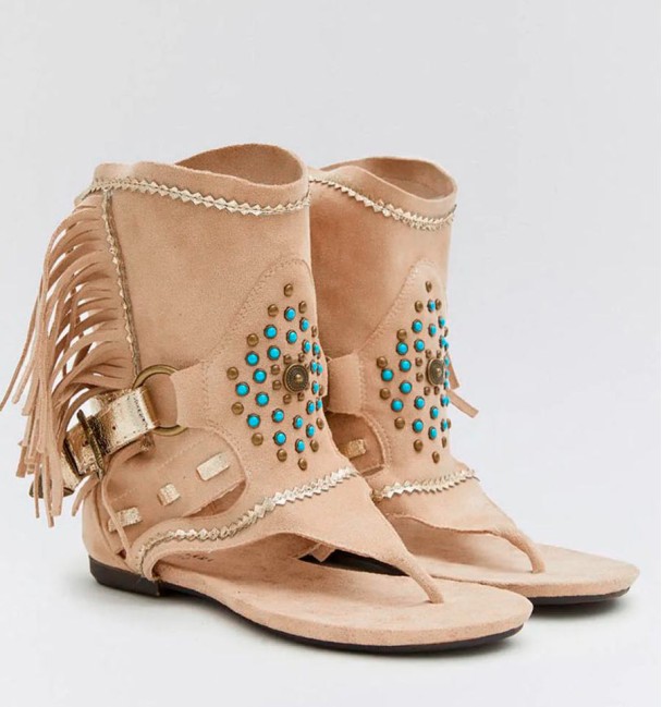 Boho sandal boots beige Boho sandal boots beige