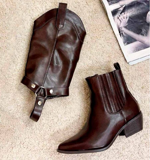 Botas de cowboy castanho oscuro...