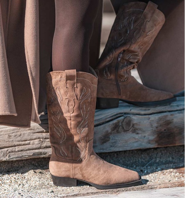 botas cowboy castanhas Ady