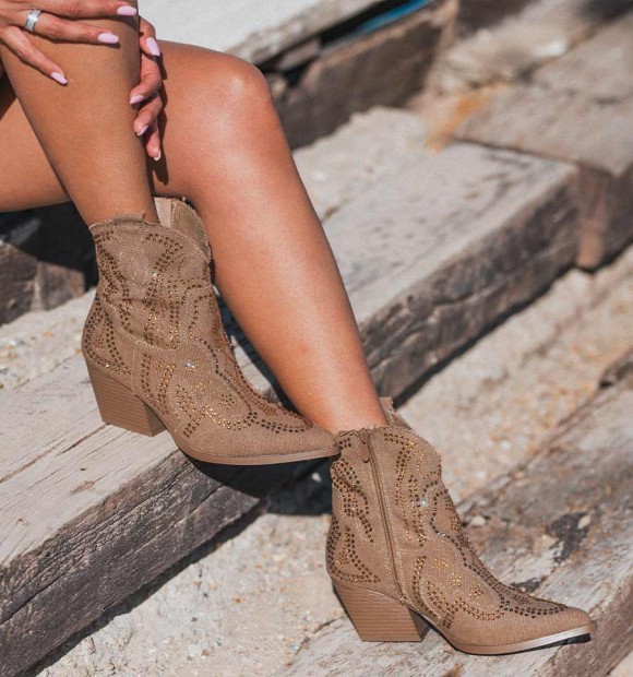 Botas cowboy taupe