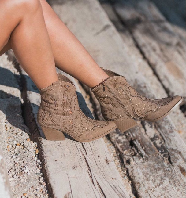 Taupe cowboy boots