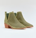 Green summer country ankle boots