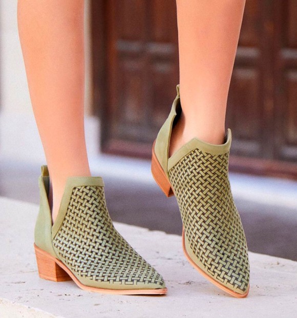 Botas verdes de verão