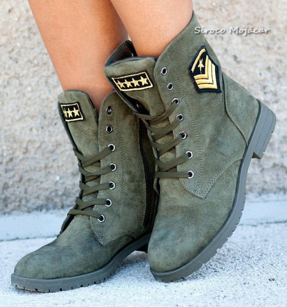 Verde Militar Botas Altas Mujer Verdes Botas Militares Calzado