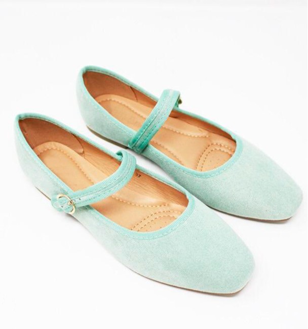 soft green ballerinas Adisa