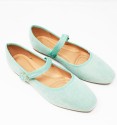 bailarinas terciopelo verde pastel